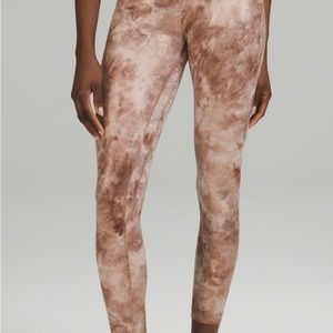 LULULEMON HR 25” ALIGN LEGGINGS coco tie dye NWOT size 14